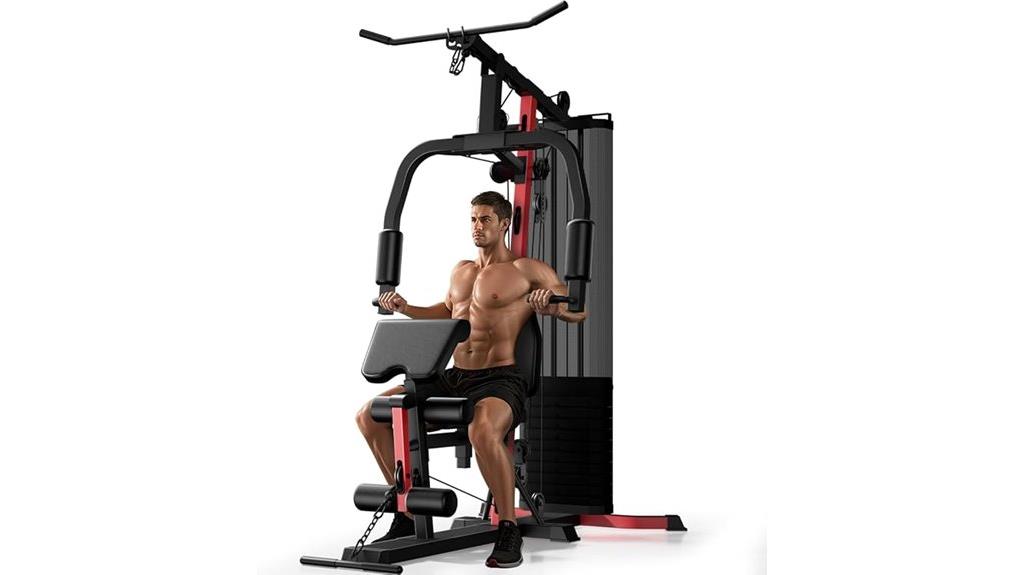 home gym with 160lbs weights