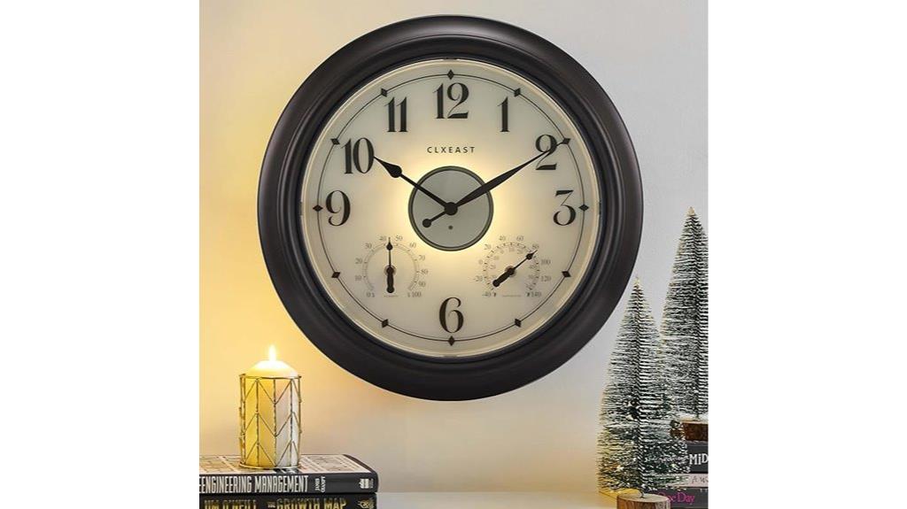illuminated wall clock features