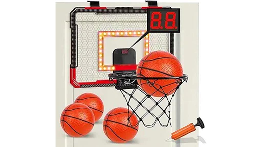indoor basketball hoop set