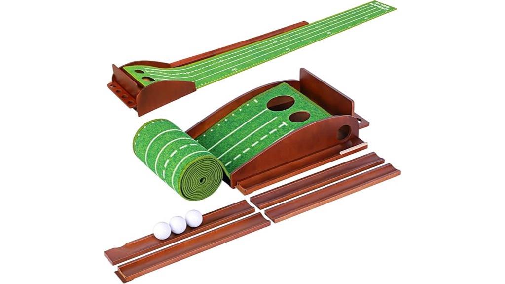indoor golf mat with ball return