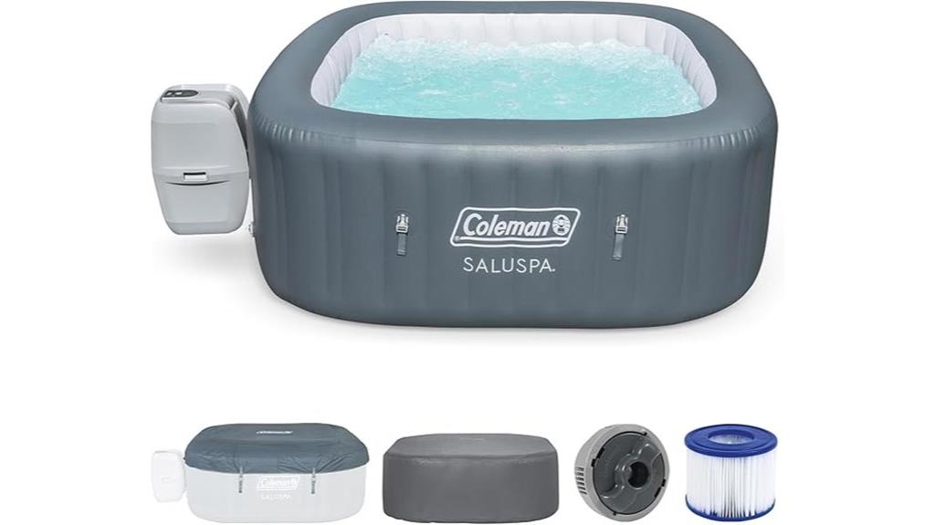 inflatable hot tub capacity