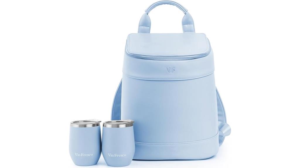 insulated cooler backpack with tumblers