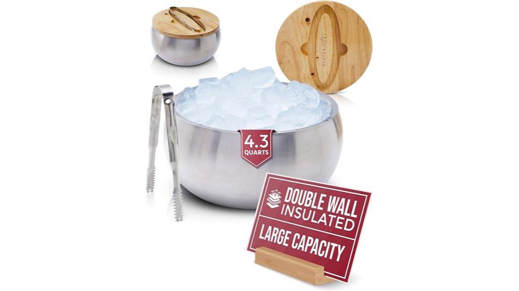 insulated ice bucket set