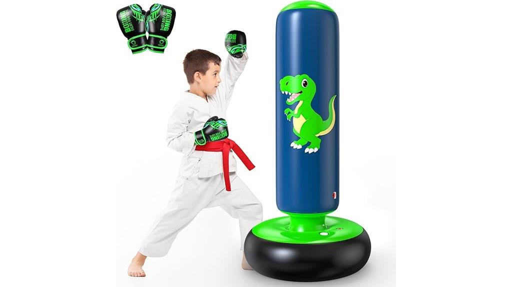 kids inflatable dinosaur punching bag