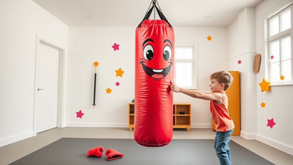 kids safe adjustable punching bag