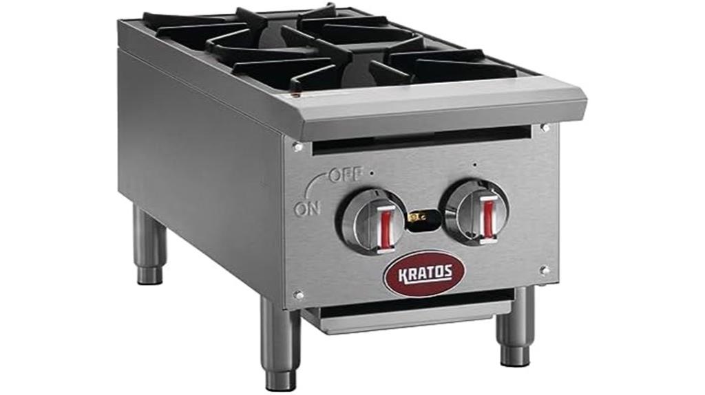 kratos 2 burner gas range