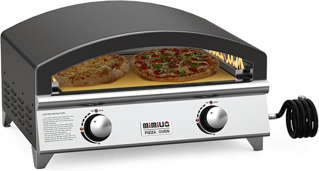 large 25 inch outdoor pizza oven