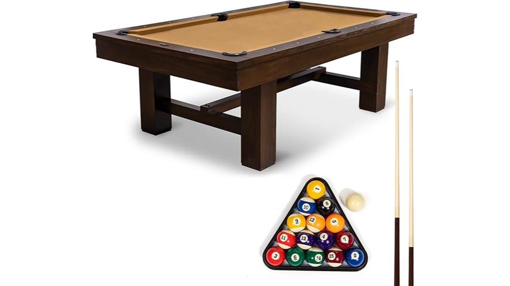 large beige 96 inch pool table