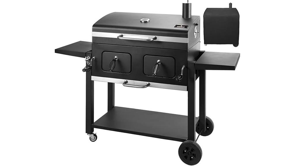 large capacity charcoal grill