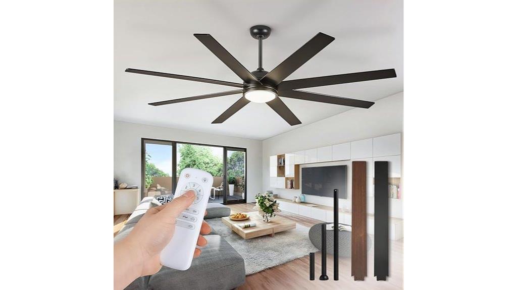 large ceiling fan with lights