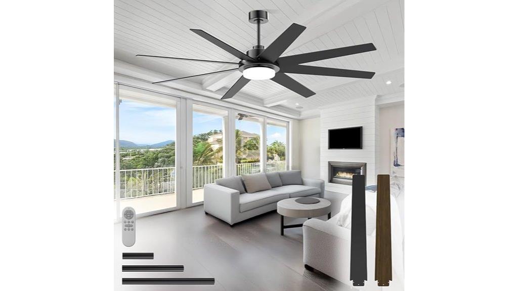 large ceiling fan with remote