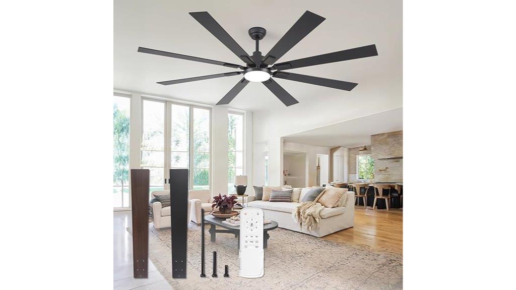 large ceiling fan with remote