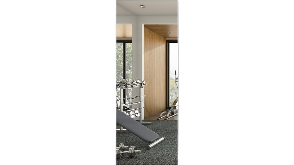 large chrome shatterproof mirror