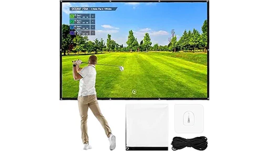 large indoor outdoor golf screen