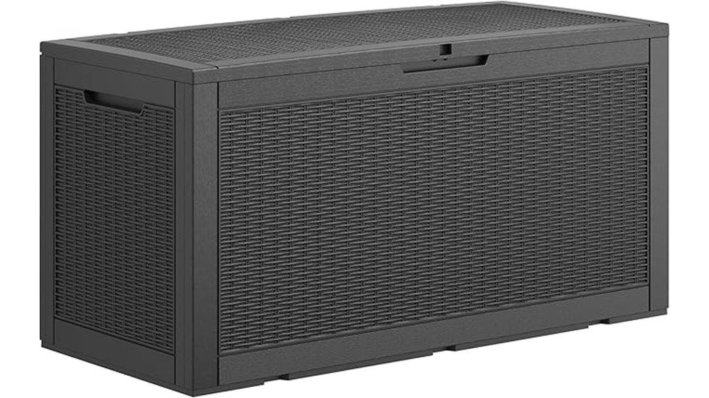 large lockable rattan storage