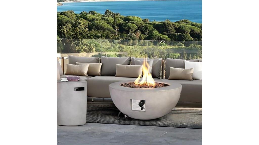 large outdoor fire table
