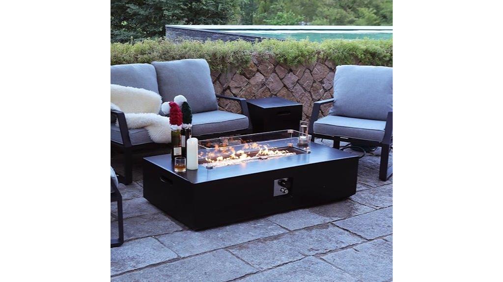 large propane fire table