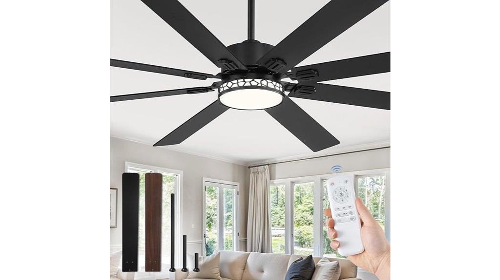 large remote controlled ceiling fan