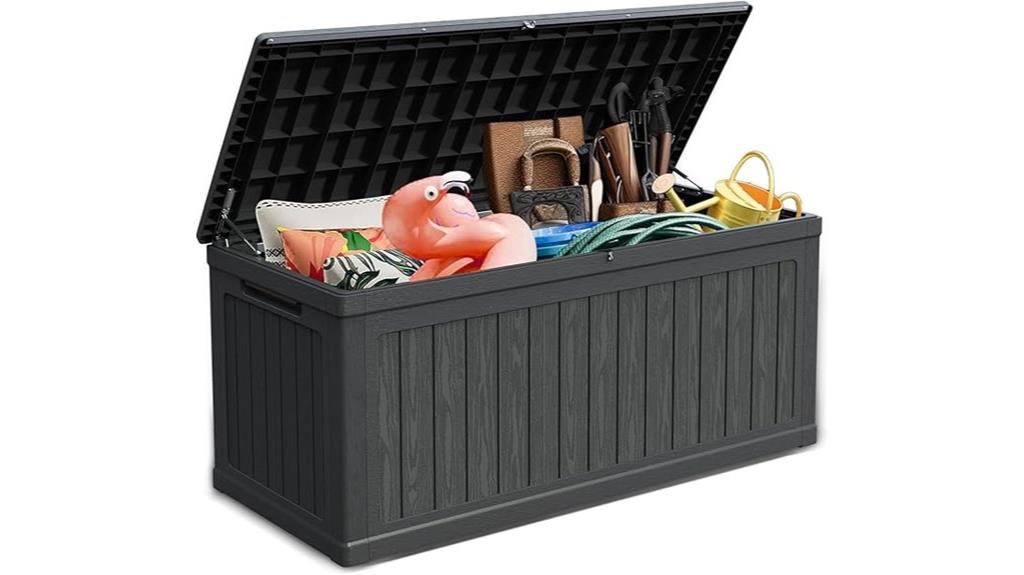 large resin deck storage