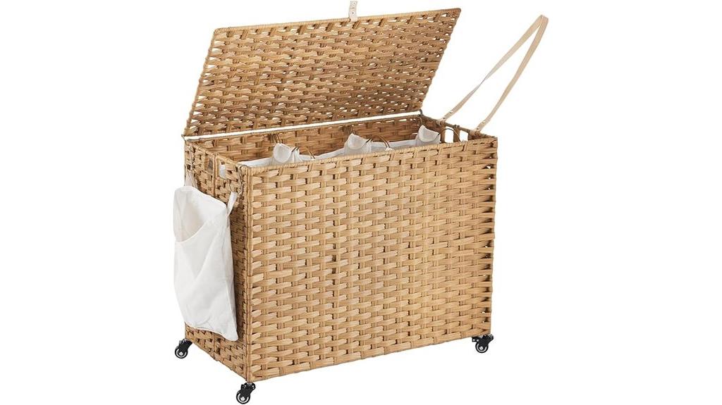 large rolling laundry hamper