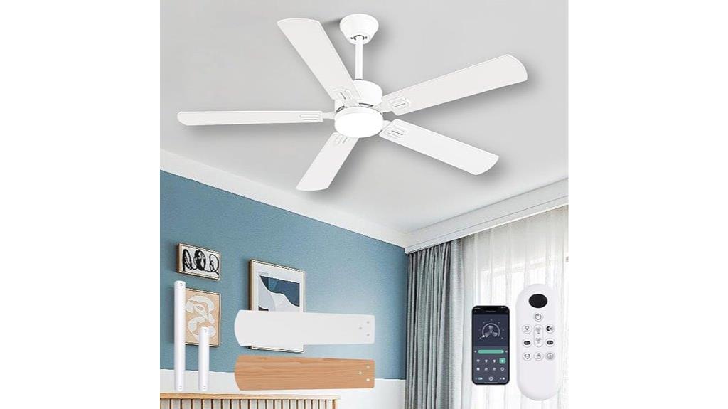 large white ceiling fan