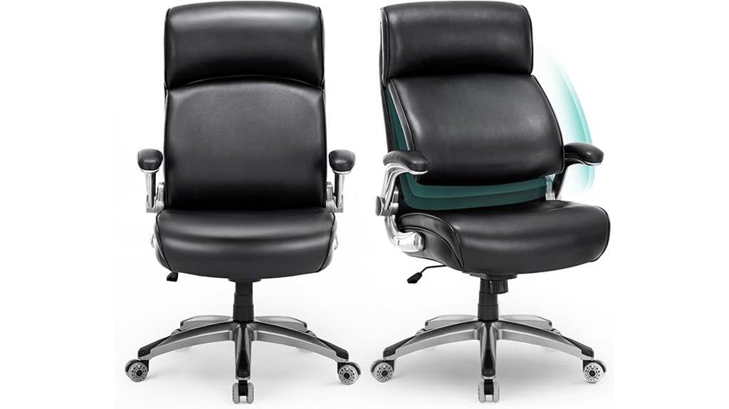leather office chairs dual lumbar