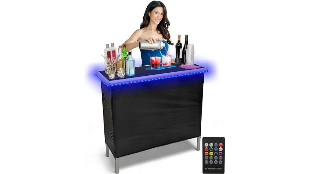 led lit portable bar
