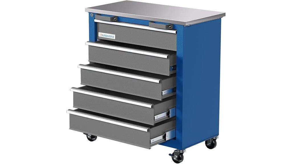 lockable 5 drawer tool storage