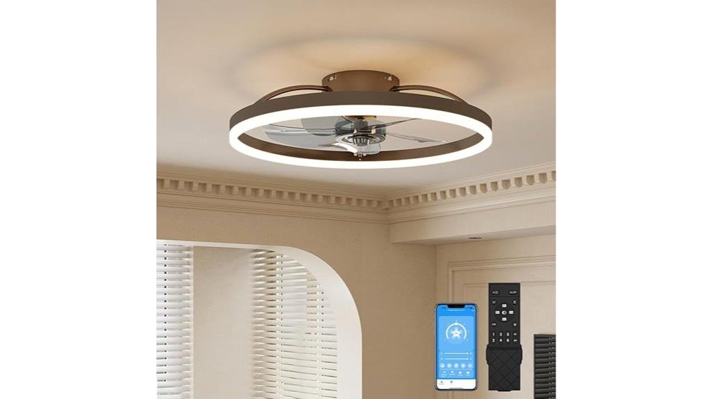 low profile fan with light