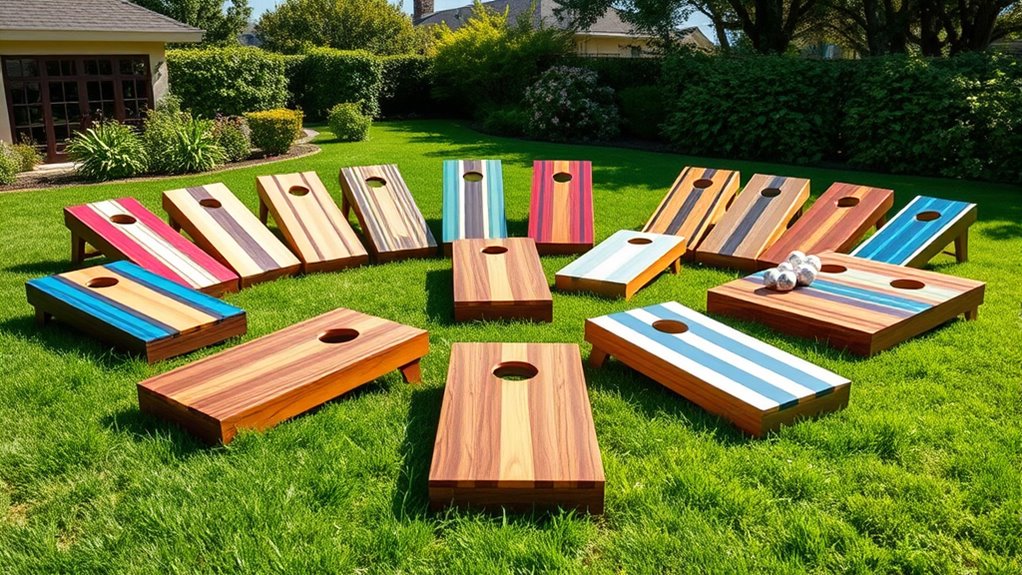 luxury durable backyard cornhole