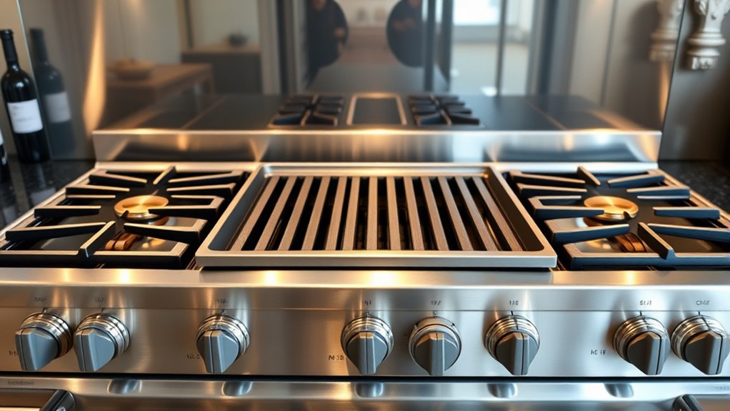 luxury gas ranges with griddles