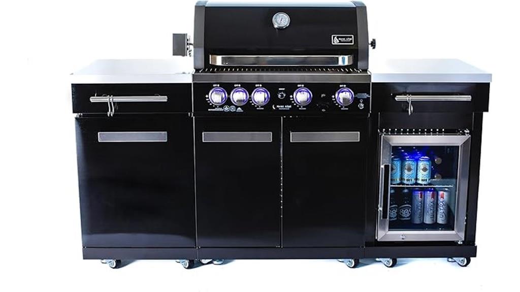 luxury outdoor grilling station