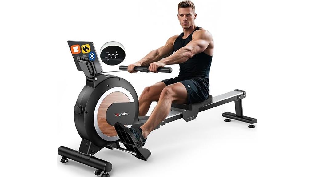 magnetic resistance rowing machine
