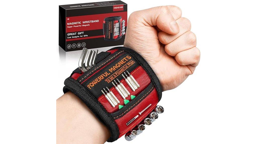 magnetic screw holding wristband