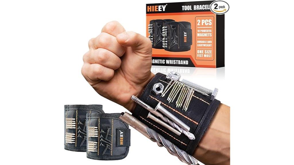 magnetic screw holding wristband