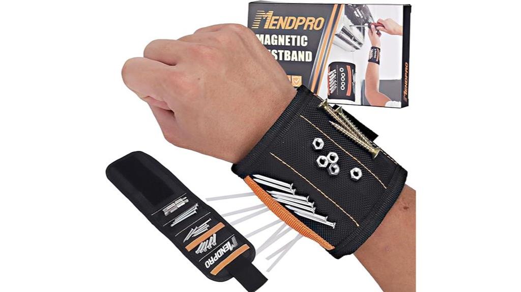 magnetic tool holding wristband