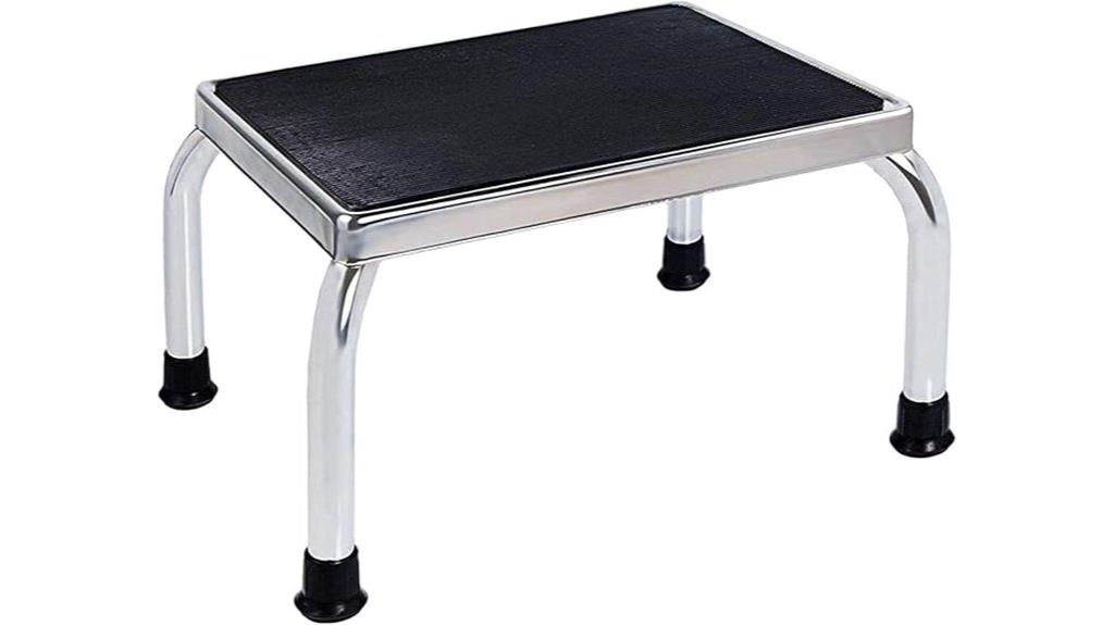 medical foot stool with steel legs
