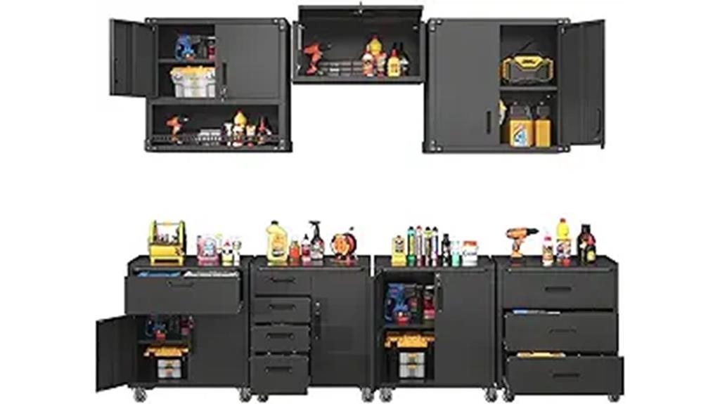 metal cabinet with shelves