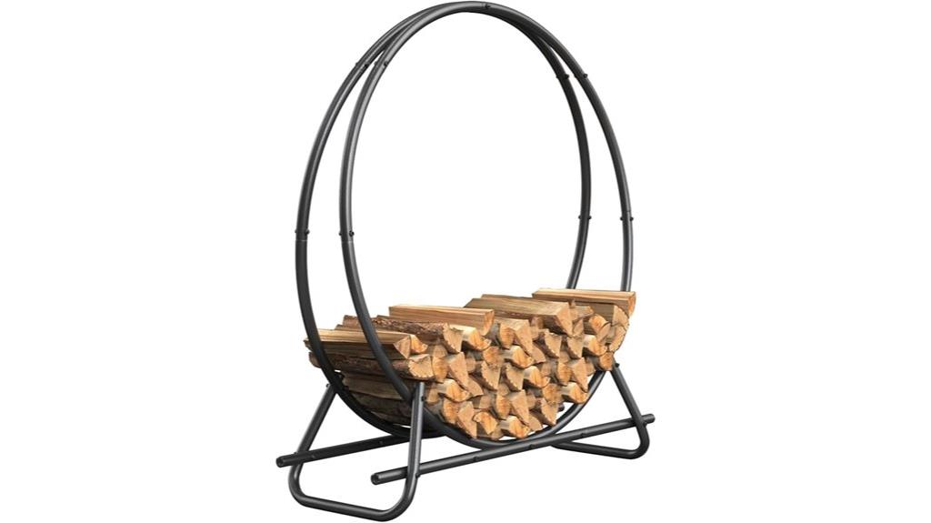 metal pipe firewood rack