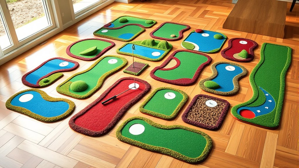 mini golf practice mats