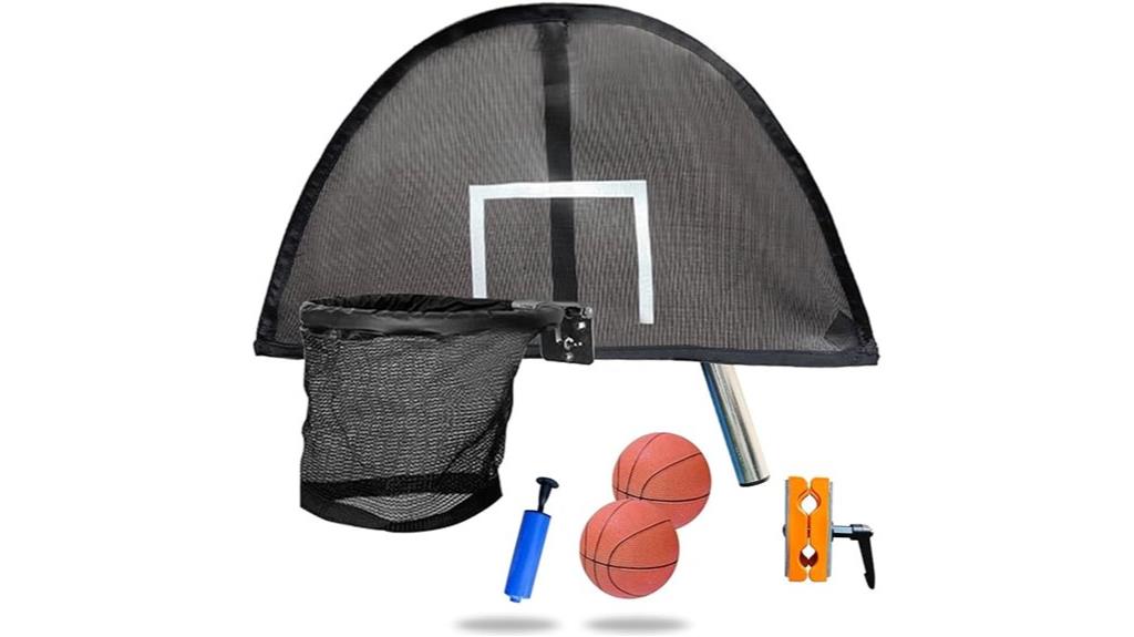 mini trampoline basketball set