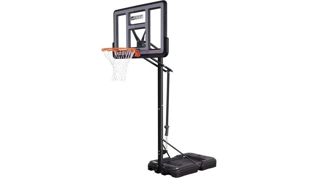 mobile adjustable basketball hoop