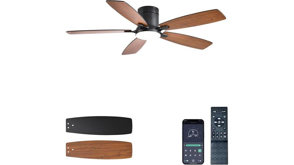 modern 52 inch ceiling fan