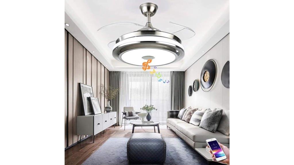 modern bluetooth ceiling fan