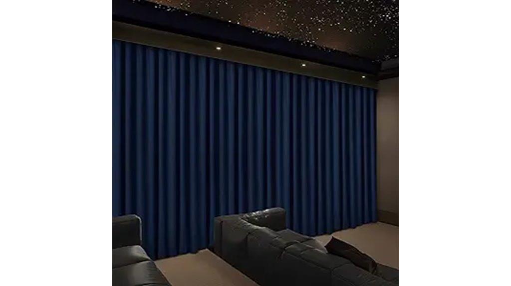 navy blackout velvet curtains