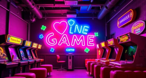 neon game room signs