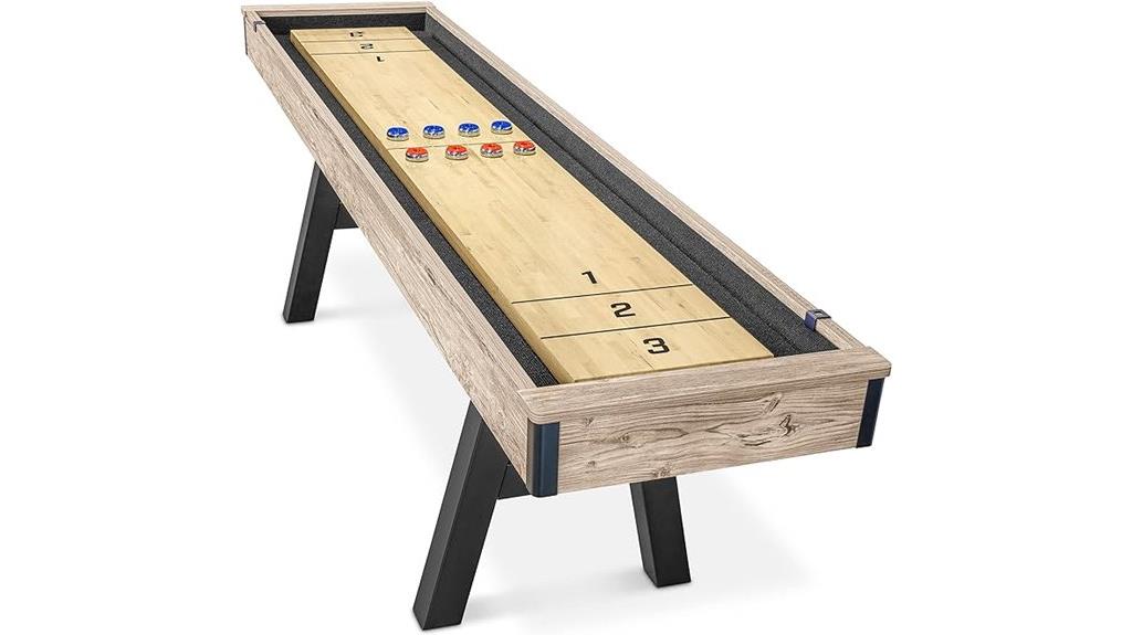 nine foot shuffleboard table