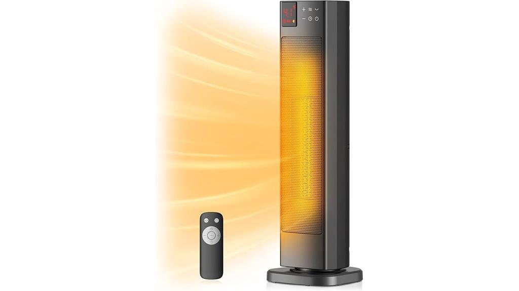 oscillating ceramic tower heater