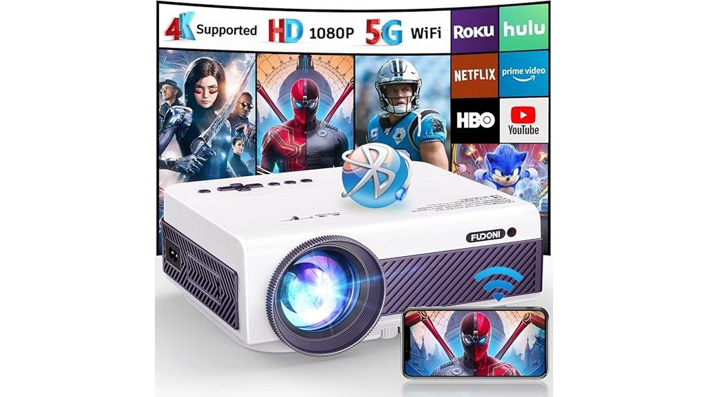 outdoor 1080p bluetooth projector