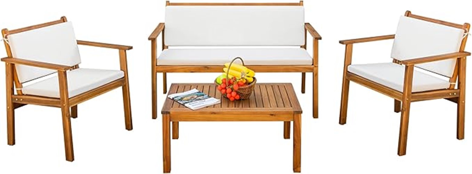 outdoor acacia wood sofa